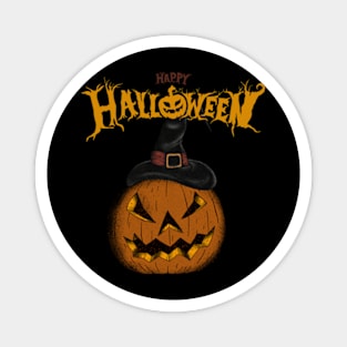 pumpkin witch happy halloween Magnet